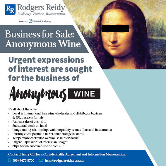 Business For Sale - Anonymous Wines