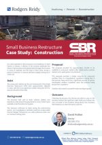 Small Business Restructure in the construction industry